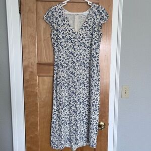 Reformation Floral Print Midi Iva Dress